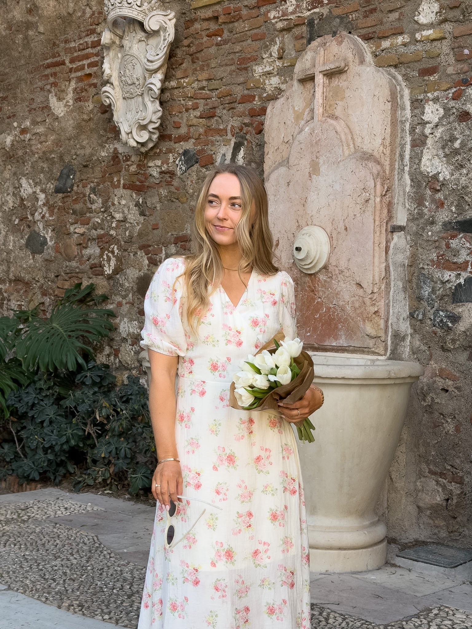 VMBELLA LONG DRESS - Pink Bella Flower